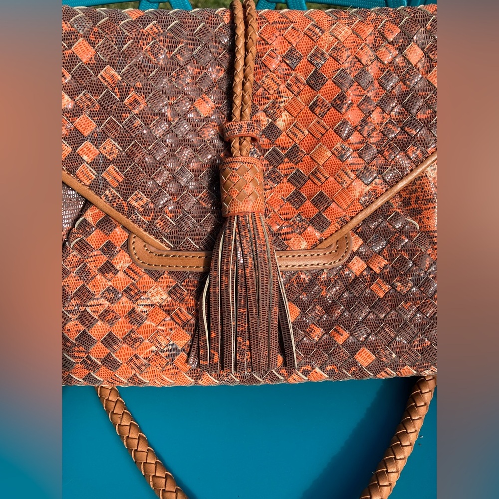 Sondra Roberts
Woven Snakeskin Shoulder Bag
